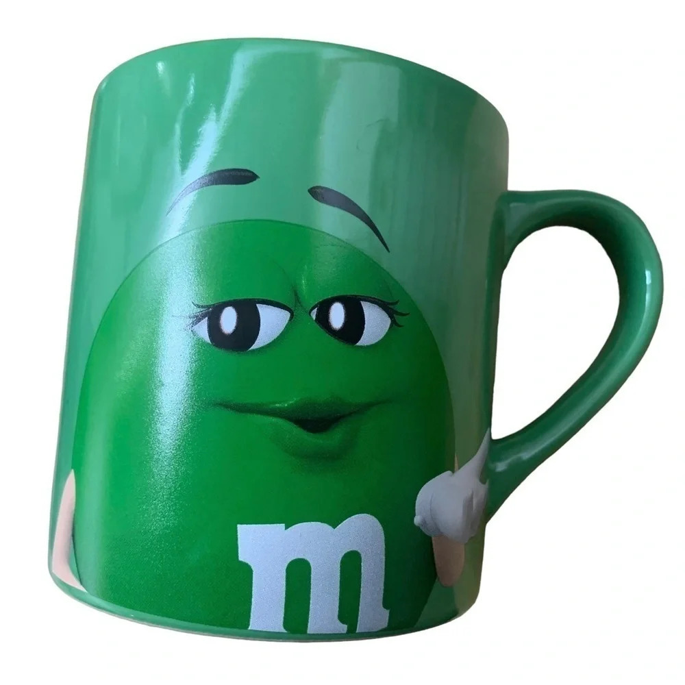 M&M'S Eat Your Heart out Darling green coffee cup